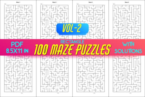 100 Maze Puzzles KDP Interior Vol - 2: A Game-Changing Template for Puzzle Enthusiasts