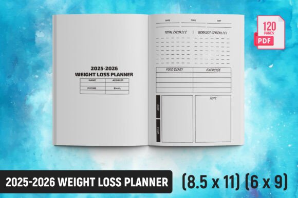 2025-2026 Weight Loss Planner KDP