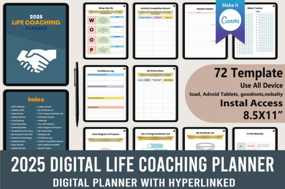2025 Digital Life Coaching Planner