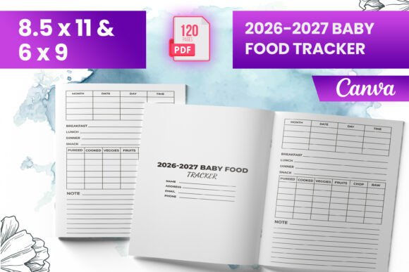 2026-2027 Baby Food Tracker KDP