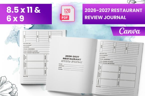 2026-2027 Restaurant Review Journal KDP