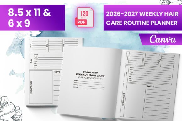 2026-2027 Weekly Hair Care Routine Planner: Your Guide to Organized Hair Care