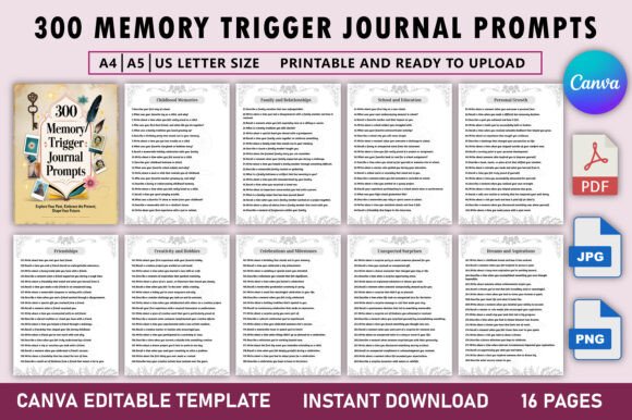 300 Memory Trigger Journal Prompts: A Powerful Tool for Reflection and Growth