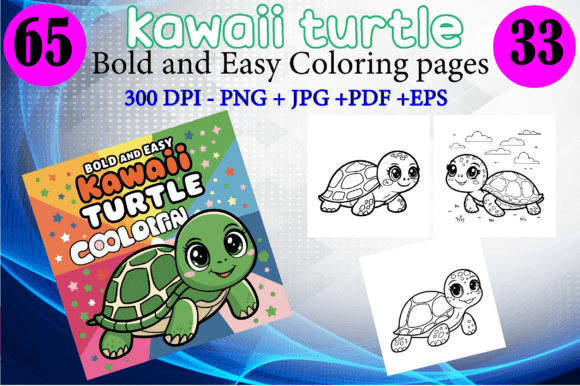 65 Bold Kawaii Turtle Coloring Pages
