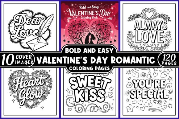 Bold and Easy Romantic Coloring Pages