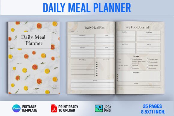 Daily Meal Planner Canva Template