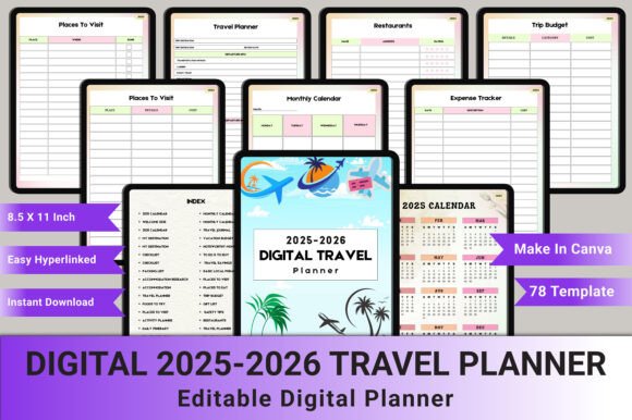 Digital 2025-2026 Travel Planner: A Comprehensive Tool for Organized and Stress-Free Journeys