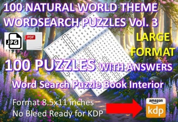 Discover the Magic of 100 Word Search Natural World Theme 3