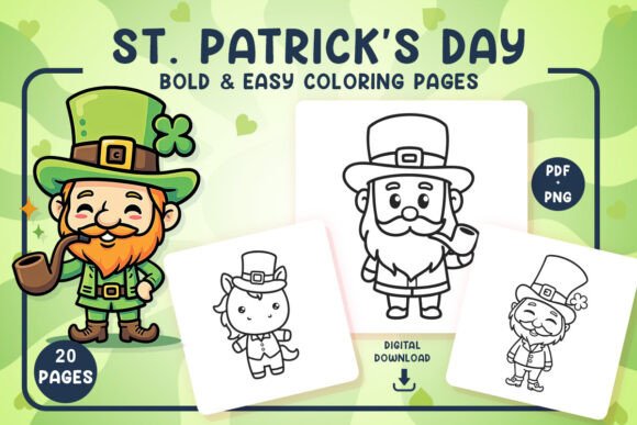 St. Patrick’s Bold Easy Coloring Book