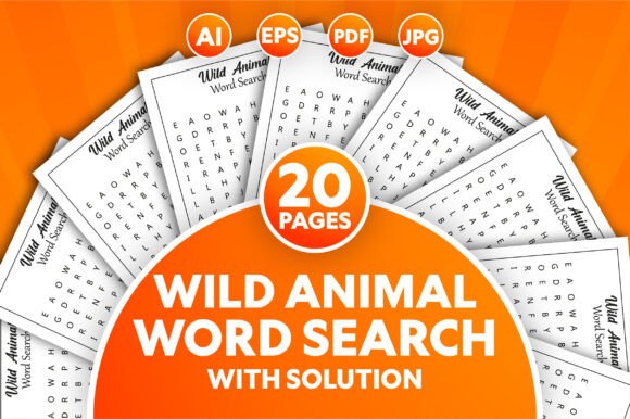 Wild Animal Word Search for KDP
